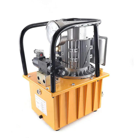 Heavy Duty 110V Electric Hydraulic Pump With 7L Tank And Solenoid Valve Double Acting Power Unit Built Tough for shop use.