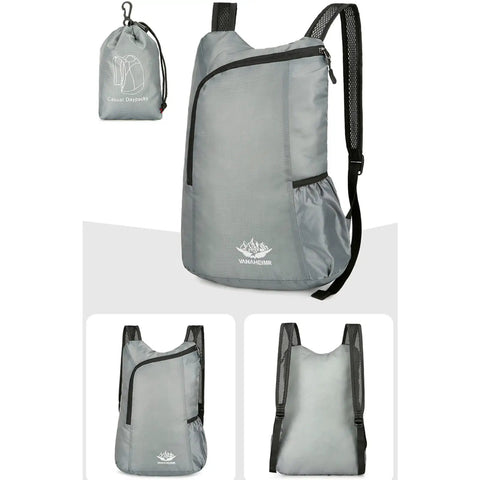 Ultra Lightweight Daypack Water Backpack For Camping, Hiking, Climbing And Riding Foldable Easy Carry Pack with pouch