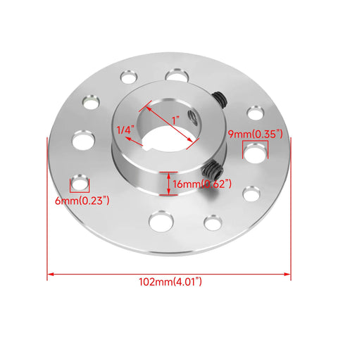 Go Kart Sprocket Set 72 Tooth With 35 Chain And Hub 1 Inch Bore One Quarter Inch Keyway Replacement Steel Powersports Part