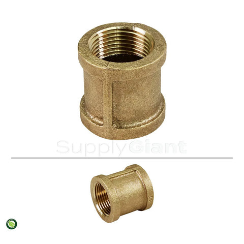 lead free brass plumbing coupling 3/4 inch for leak-free connections
