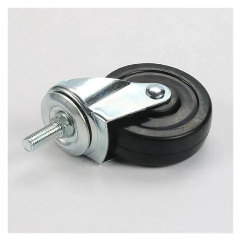 Pack Of Four 3 Inch Rubber Wheels With Silent Stem Casters For Wear Resistant Solid Furniture Heavy Duty M8 M10 M12 Size Swivel Wheels