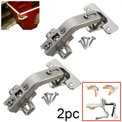 Two Pack Corner Cabinet Door Hinges Set 135 Degree Hinges With Plates And Screws For Kitchen Cabinets And Furniture Hardware