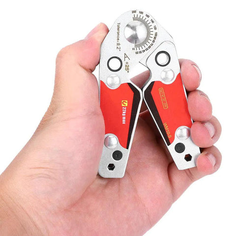 Versatile 20-200 Degree Magnetic Welding Clamp With Rock Solid 22kg Pull Force For Quick Setup And Sharp Angles On All DIY Projects And Professional Fabrication Work Today in hand.