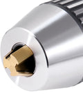 Front view of Keyless Drill Chuck MT4 with Integrated Shank and Titanium Jaws for CNC Lathe and Drill Press, 1/16 to 5/8 inch capacity