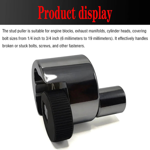 Heavy Duty Stud Extractor Tool 1/4 To 3/4 Inch 6 To 19mm For Broken Bolts And Seized Studs Engine Block Exhaust Manifold Bolt Extractor Nut Splitter With Knurled Roller And Cam Lock Kit, side view