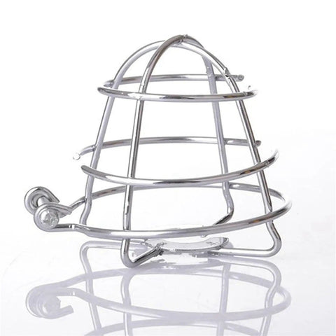 Tough As Nails Stainless Steel Fire Sprinkler Head Guard Protective Cage fits 1/2 and 3/4 inch pipe, silver, tool-free install.