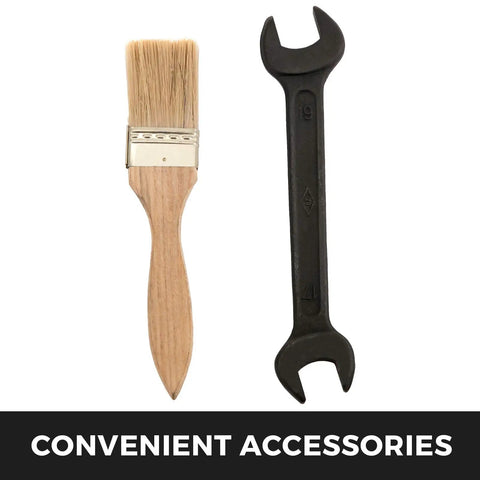 Paintbrush and wrench, accessories for Tilting Milling Table 7x5 Inch With 0 To 45 Degree Adjustable Swivel Angle Plate 3 T Slots Heavy Duty Crank Handle Cast Iron Milling Jig For Grinding And Precision Machining