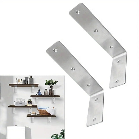 Beefy Heavy Duty Wall Mounted Shelf Bracket Set For Tables And Corners 40 Pcs Stainless Steel Corner Furniture Supports Triangular Reinforcement