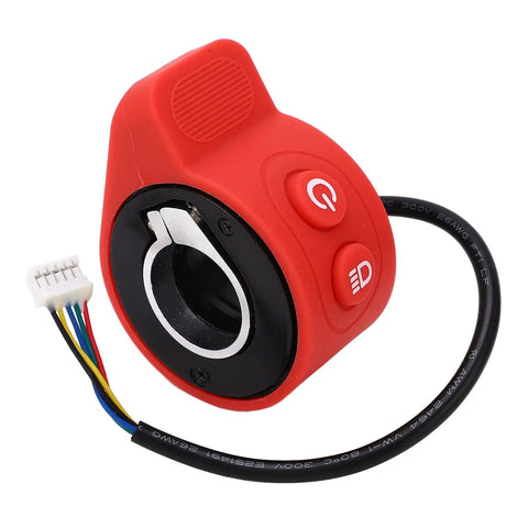 Red Thumb Throttle Accelerator For Electric Scooters, Dope Precision Replacement, ABS And Gel Thumb Throttle With Convex Stripes.