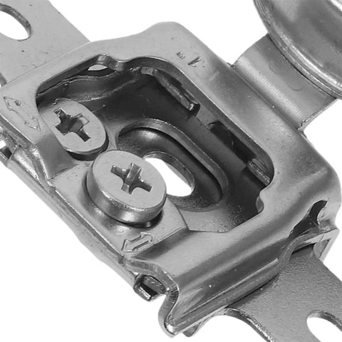 Close-up of Two Pack Metal Cabinet Hinges With Soft Close Concealed Adjustable Folding Design For Inward Opening