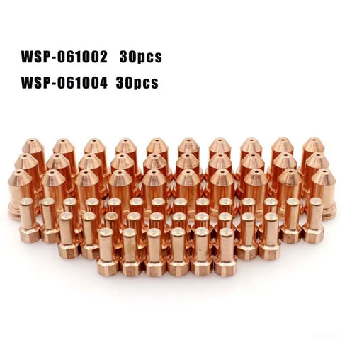 60Pack Replacement Plasma Torch Consumables Kit For PT-80 PT80 IPT-80 Plasma Cutter Includes 30 Electrodes 52558 And 30 Nozzles 51311