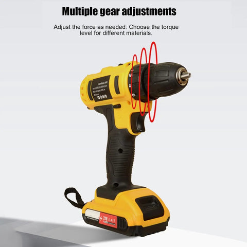 No Hassle Heavy Duty Cordless Power Drill Workhorse With High Torque Motor And Quick Swap Chuck For Fast Woodworking And DIY Builds close-up of gear adjustments.