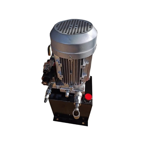 Shop Ready Professional Grade 220V 380V 2.2KW Hydraulic Pump Power Unit with a silver motor for double post car lifts.