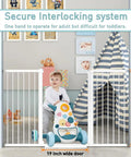 Extra Tall Baby Gate 38 Inch High For Stairs And Doorways Extra Wide 57 To 59 Inch Pressure Mounted Indoor Gate With Auto Close