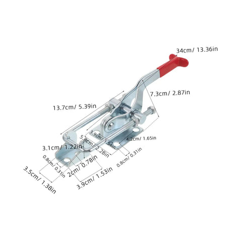 Heavy Duty Toggle Latch Clamp With Quick Release Draw Latch 2183lbs Holding Capacity Tough As Nails Galvanized Iron Corrosion Resistant Ideal For Tool Boxes Smoker Lids Draw Chests And More, 34cm