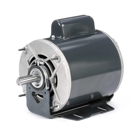 Heavy Duty 0.5 Hp One Phase General Purpose Electric Motor 115 208 230 Volt 1800 Rpm 56 Frame Drip Proof side view with metal casing.