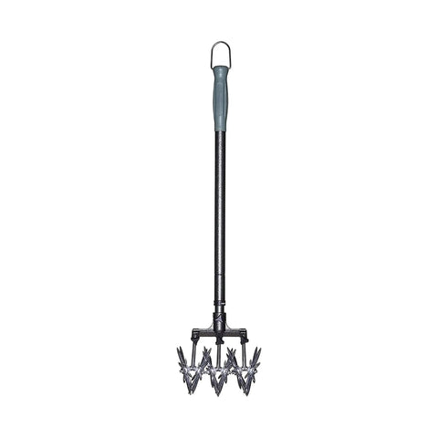 Manual Rotary Cultivator With Adjustable Handle And Detachable Blades For Back Saving Weeding And Tilling In Narrow Rows And Small Beds