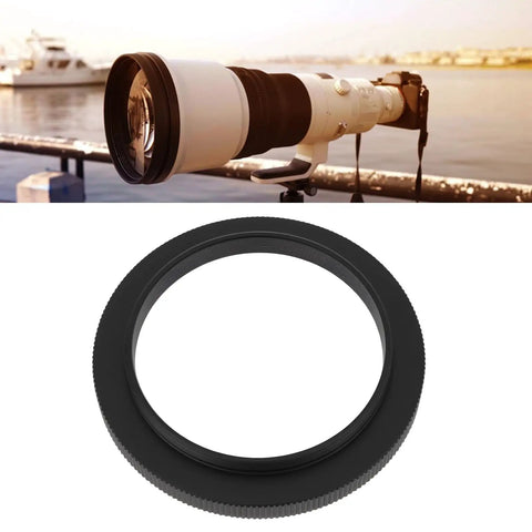 M48 To M54 Telescope Thread Conversion Adapter For Photography Lenses with a large camera lens and anodized aluminum adapter