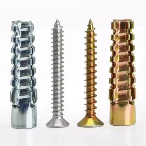 50 Sets Steel Wall Anchor And Screw Kit For Drywall Self Drilling No Prep Installation With Yellow Zinc Plated Carbon Steel Fasteners For Rock Solid Strong Secure Mounts, drywall anchors and screws
