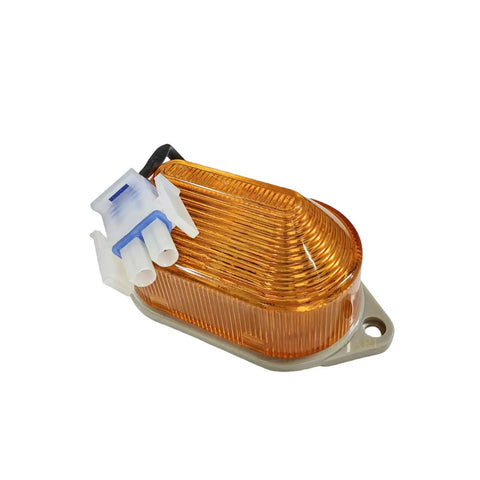Rock Solid Heavy Duty Beacon Strobe Light 00000740 Working Lamp For Hydraulic Electric Scissor Lift Job Site Safety Gear With Ip65 Waterproof Rating And Bright Yellow Led, orange strobe light with connectors.