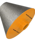 Diamond Beveling Chamfer Bits For Enlarge And Shape Holes In Tile Marble Glass Granite Ceramic Pro Grade Countersink Drill Bits 27mm To 82mm Diameter With 5/8-11 Threads Yellow Finish