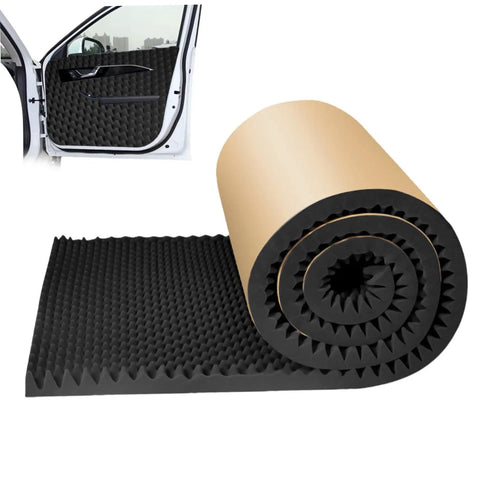 Game Changer High Density Acoustic Foam Panels Two Centimeter Thick Self Stick Noise Blocking Tiles for vehicle door soundproofing.