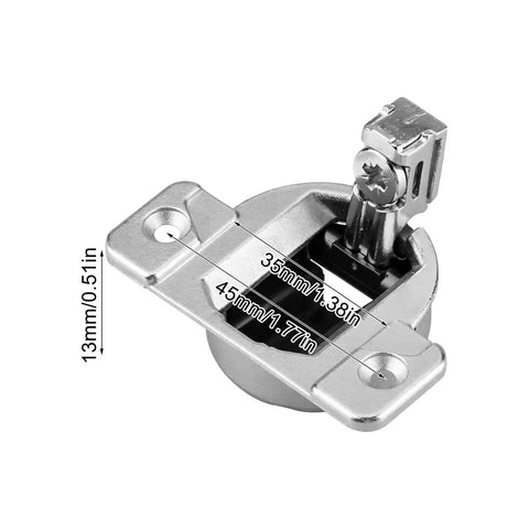 Soft Close Cabinet Hinges for Smooth Silent Operation, Self-Aligning Cupboard Hardware with measurement details