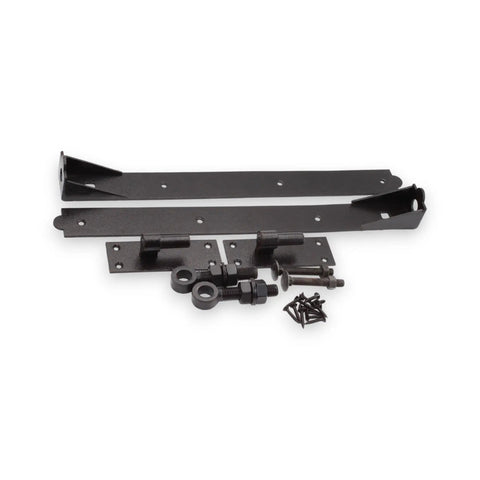 Beefy Black Heavy Duty Adjustable Hook And Band Hinges For Field And Garden Gates Supplied In Pairs With All Fixings Fits 24 Inch Gates
