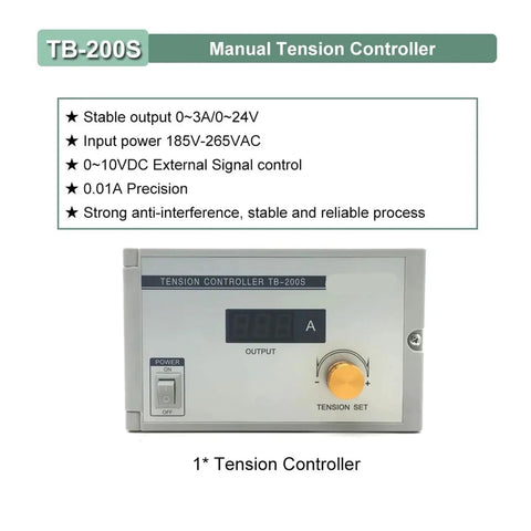 Thin Magnetic Powder Brake Tension Controller Kit For Winding And Unwinding 1500RPM display with settings and controls