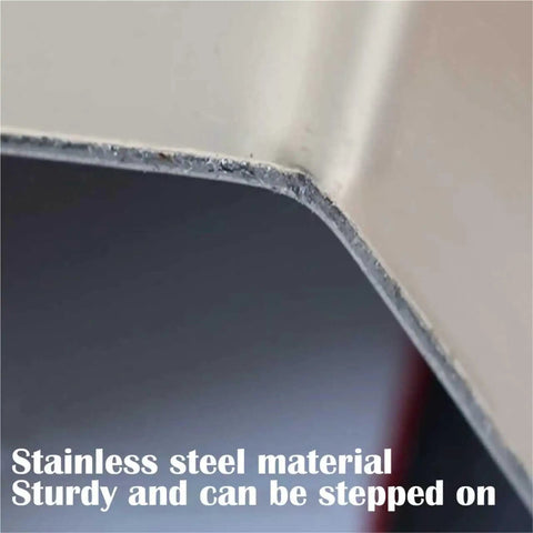 Close-up of wood grain cable shield cord cover showing stainless steel-like edge for shop or factory use, durable raceway kit.