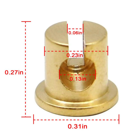 ATV Carburetor Throttle Cable End Joint Guide Nut Replacement Fits Polaris Suzuki Yamaha Models For Universal ATV Use Ride Ready Factory Grade Quality At A Steal Budget Friendly Parts That Keep You Rolling brass guide nut 0.31in x 0.27in