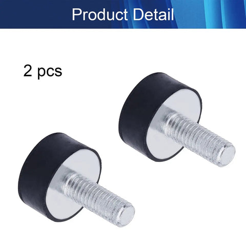 2 Pack M6 Rubber Vibration Isolator Mounts 18x8mm With Studs Built To Take The Buzz Off Your Gear For Mini Split Heat Pumps Diesel Engines Harvesters Generators And Other Machinery, 2 pcs