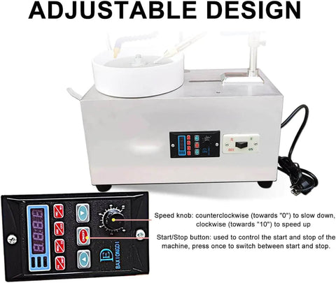 Badass Jade And Gemstone Water Grinder With Digital Angle Display Hella Adjustable 0 To 2800 Rpm Speed 180W Copper Motor control panel view.