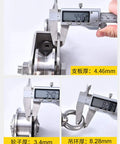 Measurement details of Two Pack V Groove Caster Wheels Beast Mode Heavy Duty Track Pulley System stainless steel rollers.