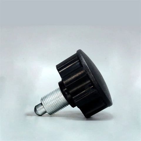 Heavy Duty M20 Indexing Plunger and Spring Loaded Locking Dowel Pin with Bulletproof Screw Grip for Zero Play Precision Alignment plus Rock Solid Industrial Positioning Includes One Full Sized Unit, side view