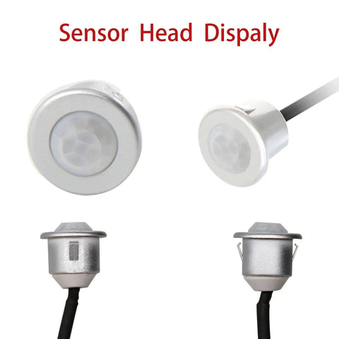 Motion Sensor Light Switch For Closet Lights Proximity LED Automatic Switch For Under Cabinets Counters And Wardrobes 12V To 24V DC Compatibility With 12V JST Adapters Included sensor head display
