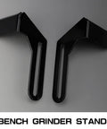 2 Pcs Bench Grinder Protective Tool Rest Set Heavy Duty Carbon Steel Bracket Replacement Backing Plate Washer Pad For 150/200 Type Grinders Black Durable