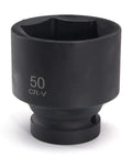 50mm Cr-V socket from 27 Piece Impact Socket Set With Three Quarter Inch Drive Includes Metric And SAE Sockets, Drop Forged