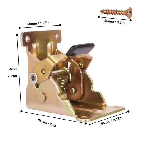 No Sweat Setup With Heavy Duty Folding Leg Brackets Self Locking Table Supports 500 Pound Capacity thick steel plate construction shown with dimensions.