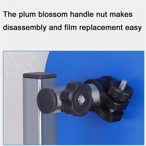 Heavy Duty Wall Mount Bubble Wrap Dispenser For Warehouse Stock Roll Stand features plum blossom handle nut for easy film replacement.