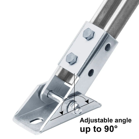 Heavy Duty Adjustable Angle Bracket 4 Pack For 1 5 8 Strut Channel showing adjustable mount with bolts, electro galvanized steel.