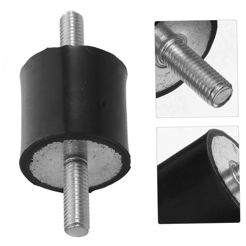 4-Piece 25x25mm Rubber Vibration Isolator Mounts With M6x19mm Studs For Shock Absorption And Quiet Operation In Gym Gear And Industrial Machinery For Heavy Duty Use, shown close-up