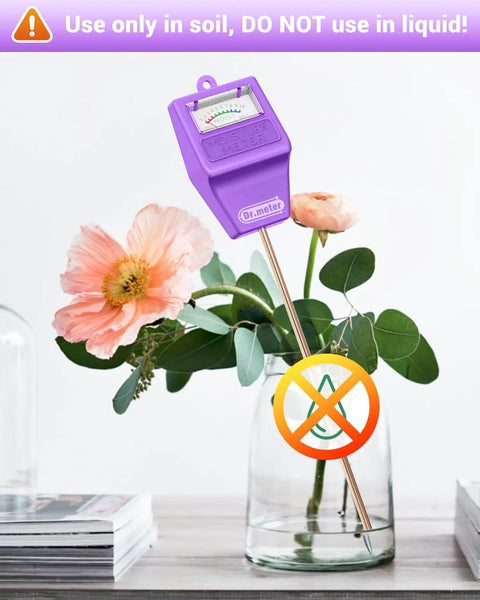 Soil Moisture Meter For Plants And Garden Hygrometer Water Sensor for indoor plant care, shown not for use in water, no batteries needed