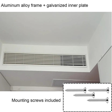 Removable Louvered Air Vent Cover 55 By 55 Cm sleek ceiling access panel with aluminum alloy frame and galvanized plate.