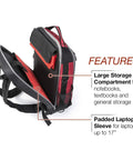 Open Welding Gear Backpack For Pros, All In One PPE and Electronics Storage showing large compartment and padded laptop sleeve.