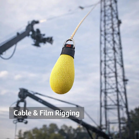 Heavy Duty Outdoor Throw Bag 280g For Arborists And Climbers in cable rigging background
