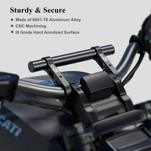 Handlebar Extender 8 Inch Cross Bar For Mounting Bike And Motorcycle Accessories Like Phone Holder GPS Navigation Action Camera