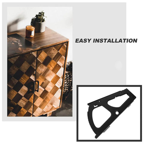 Two Pairs Metal Shoe Drawer Hinges for Flip Frame Replacement Black Hardware for Shoe Cabinet Entryway or Closet Single Layer