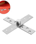 Hidden Door Pivot Hinges Kit 6 Pieces Pro Grade Heavy Duty Concealed Stainless Steel With 360 Degree Rotation close-up view