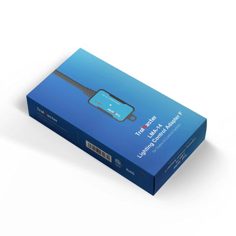 Box packaging of LMA 14 Lighting Control Adapter F For 0 To 10V Fixtures And Fluence Dope Control For Any Light